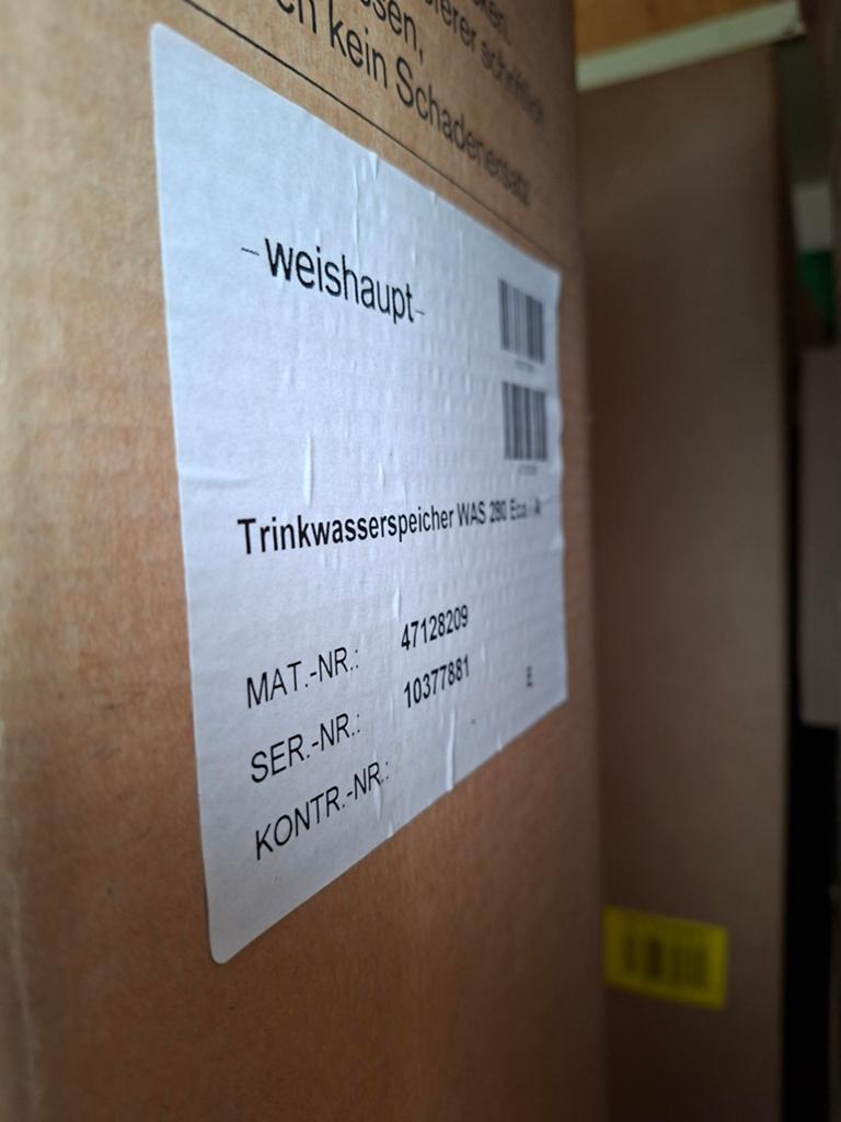 Weishaupt warmwaterboiler, Nieuw, Minder dan 3 jaar oud, Minder dan 20 liter, Boiler