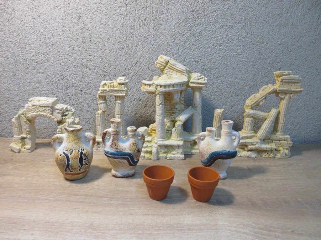 Griekse pilaar aquarium decoratie pilaren en kruiken, Dieren en Toebehoren, Ophalen of Verzenden, Gebruikt, Decoratie