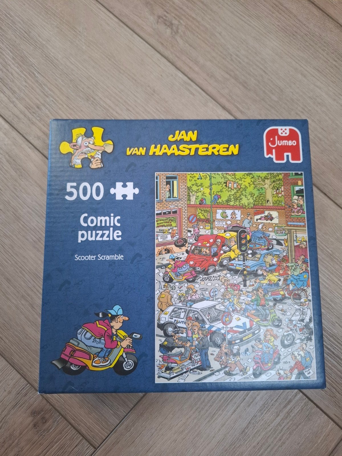 Jan van Haasteren Comic Puzzel Scooter Scramble 500 stukjes, Ophalen of Verzenden, 500 t/m 1500 stukjes, Gebruikt, Legpuzzel