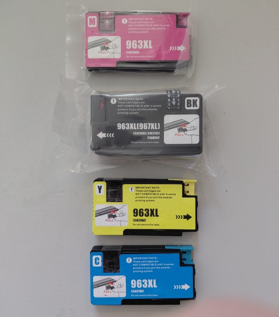 Set huismerk cartridges HP 963XL - 2x nieuw, 2x geopend, Ophalen of Verzenden, Zo goed als nieuw, Cartridge, Huismerk