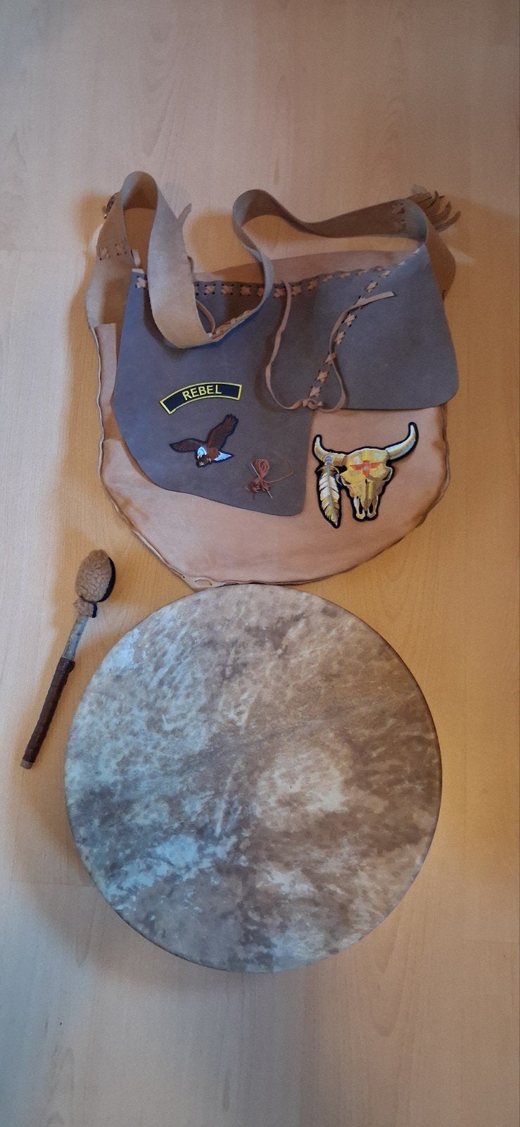 Meditatietrommel 45 cm met tas, stickers en stokje, Muziek en Instrumenten, Ophalen of Verzenden, Nieuw, Trommel