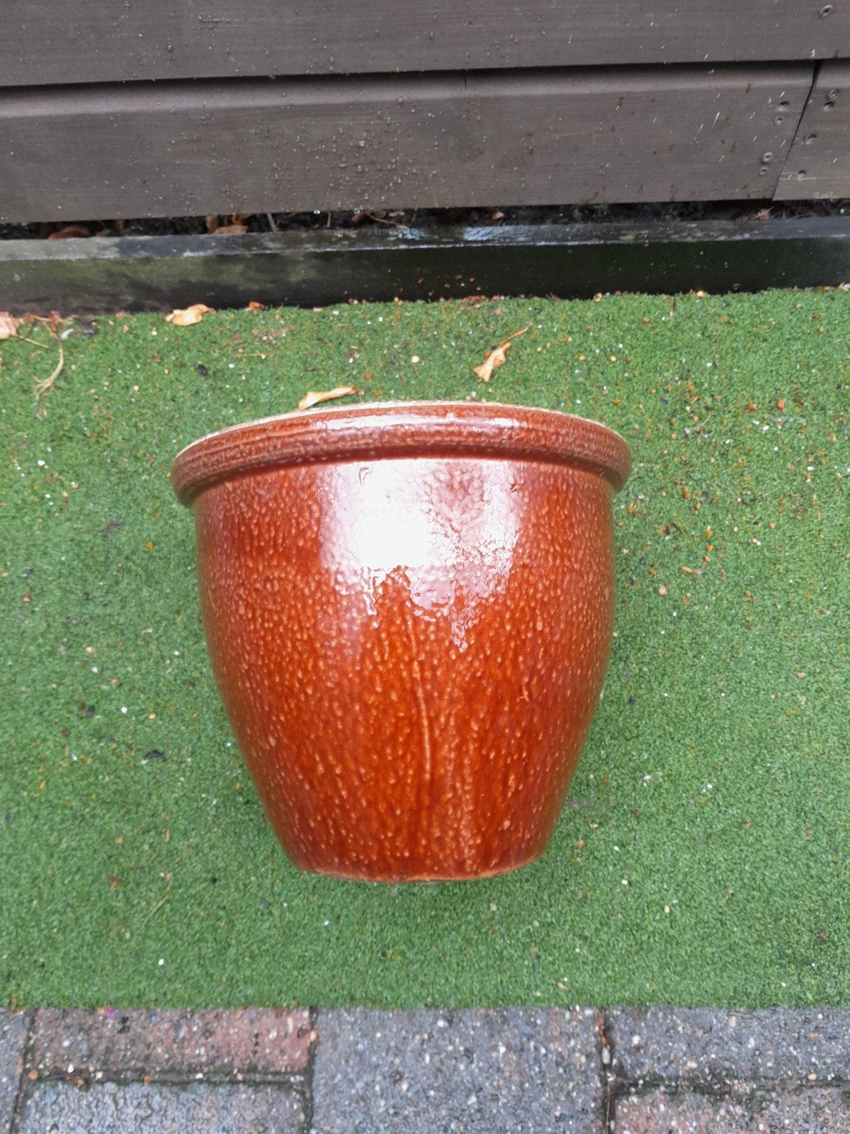 Mooie gebruikte bloempot met schotel, Gebruikt, Rond, Minder dan 40 cm, Ophalen