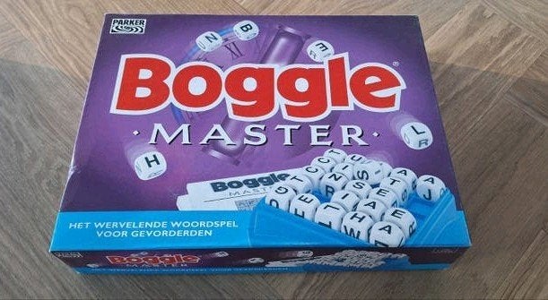 Vintage Boggle Master - 1994 - 5x5, Vijf spelers of meer, Ophalen of Verzenden, Gebruikt, Parker