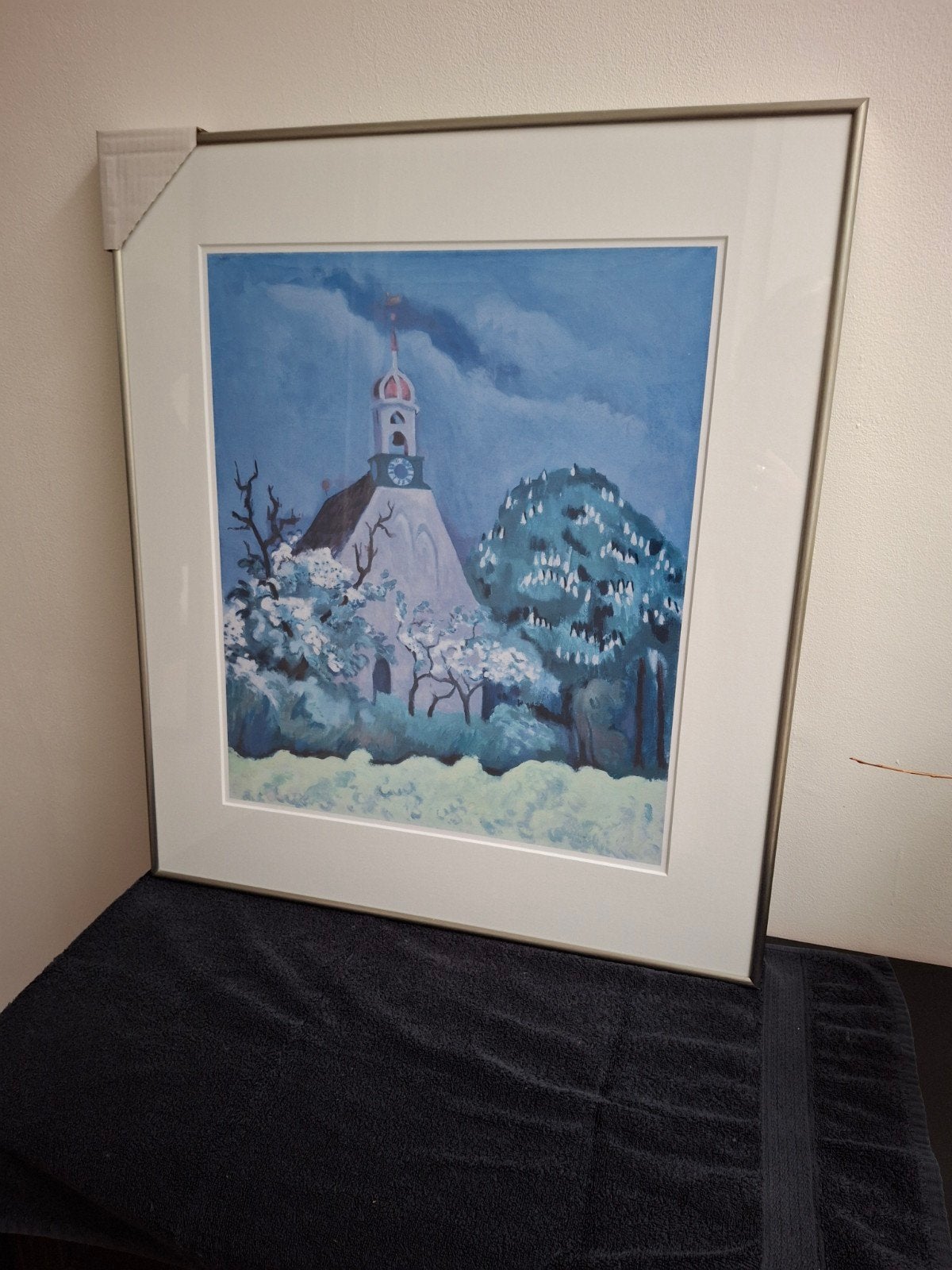 Koppermaandag prent, 2016, Aquarel, Papier/karton, Ingelijst, Landschap