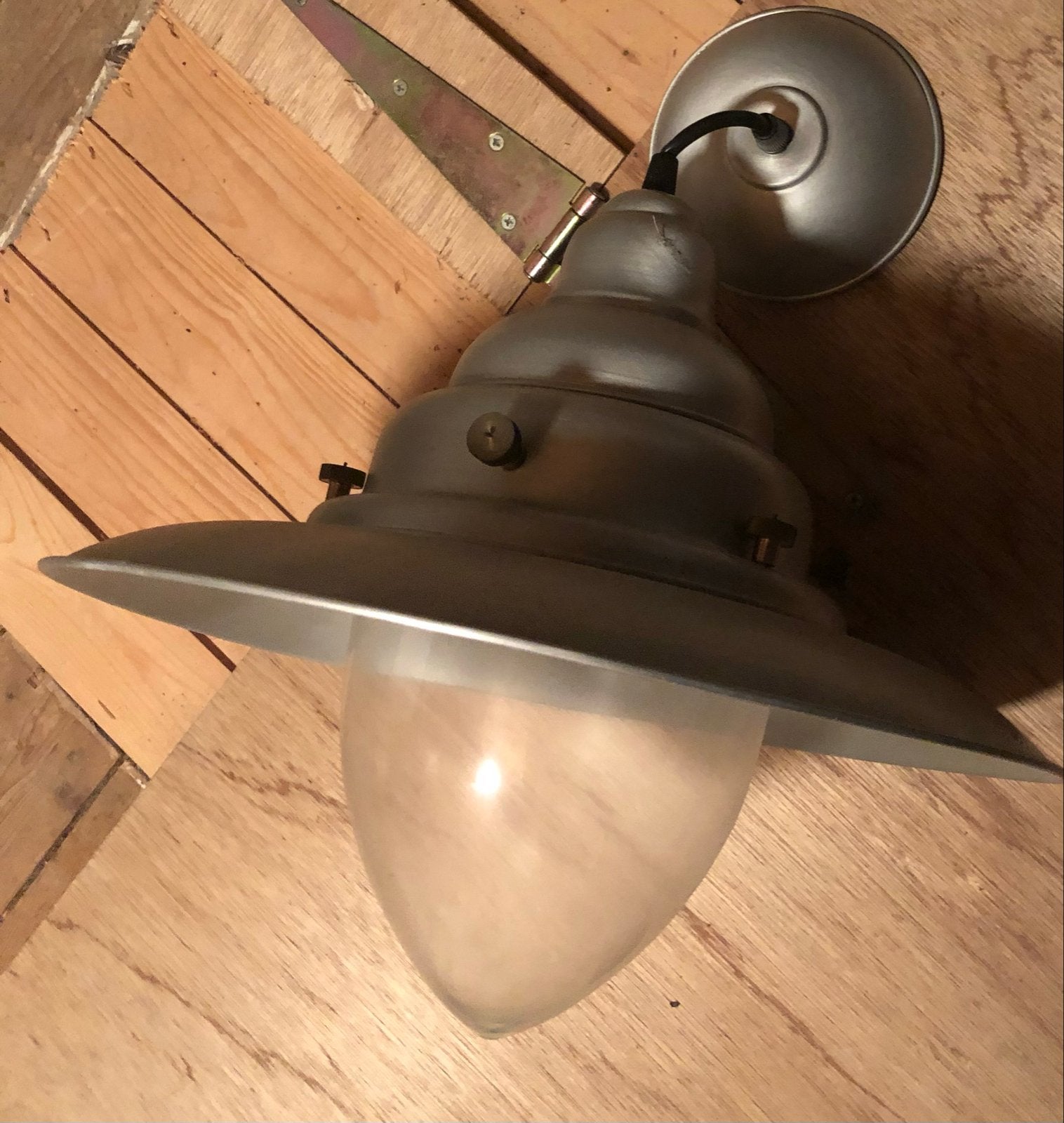 Set van 2 aluminium visserslampen met glazen bol, Ophalen of Verzenden
