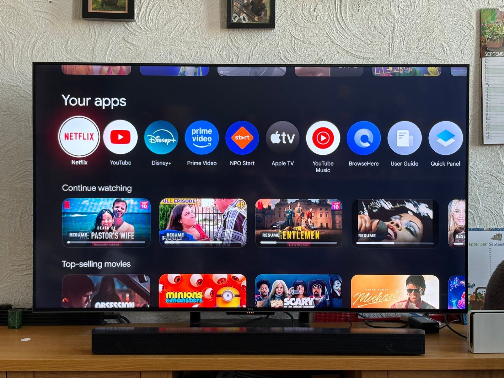 TCL Android Smart TV PRO 122cm, Audio, Tv en Foto, Televisies, Ophalen, 50 Hz, Zo goed als nieuw, Samsung