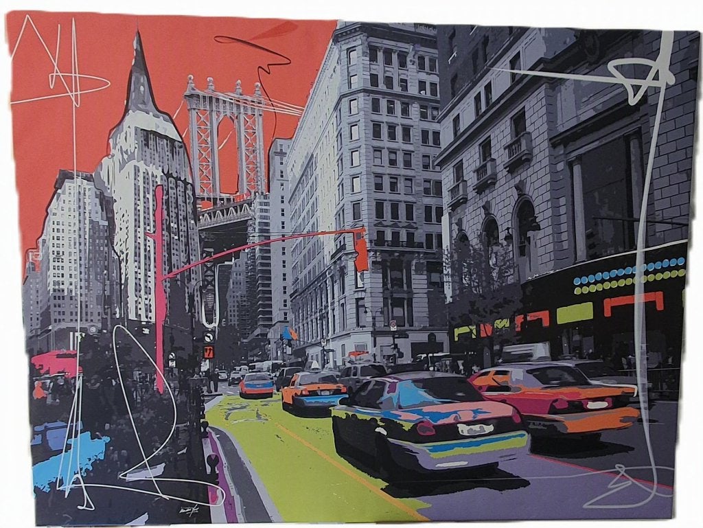 Wanddecoratie New York van Ikea, Ophalen, Gebruikt, Schilderij, Textiel
