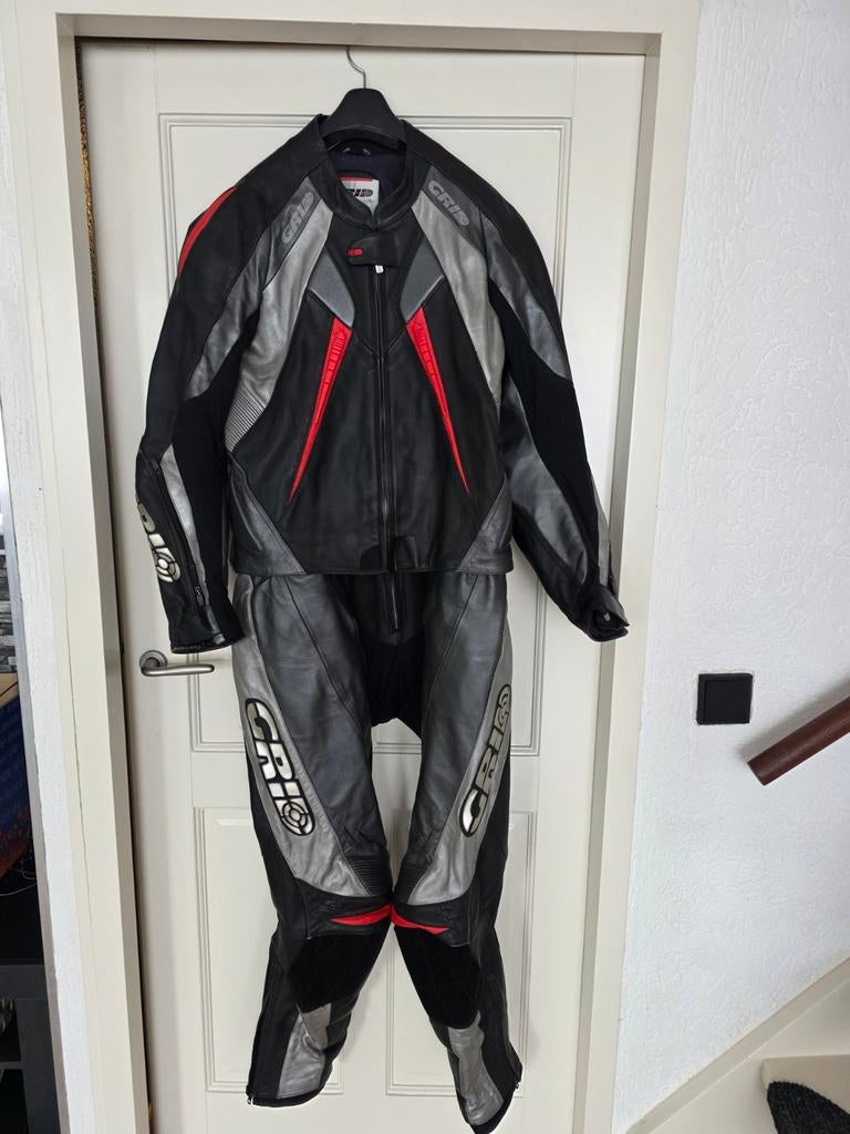 GRID leren combipak motorpak (jas en broek), Ophalen of Verzenden, GRID, Tweedehands, Heren
