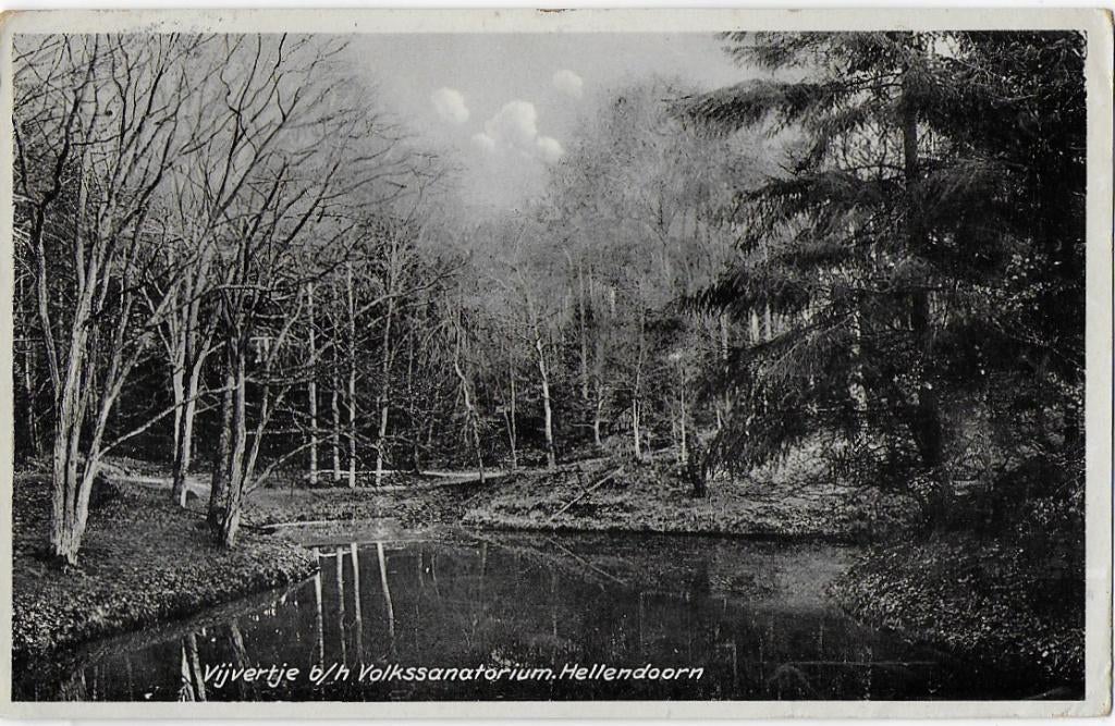 Hellendoorn Vijver Volkssanatorium Oude Ansichtkaart B1701, Ophalen of Verzenden, 1920 tot 1940, Gelopen, Noord-Brabant