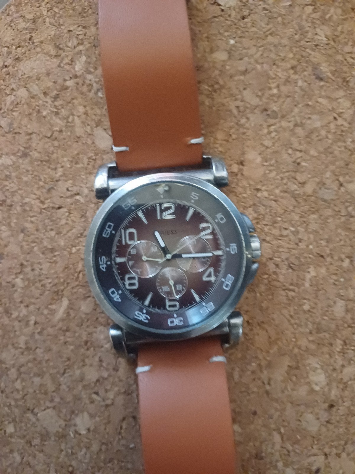 guess heren horloge, Ophalen of Verzenden, Leer, Overige merken