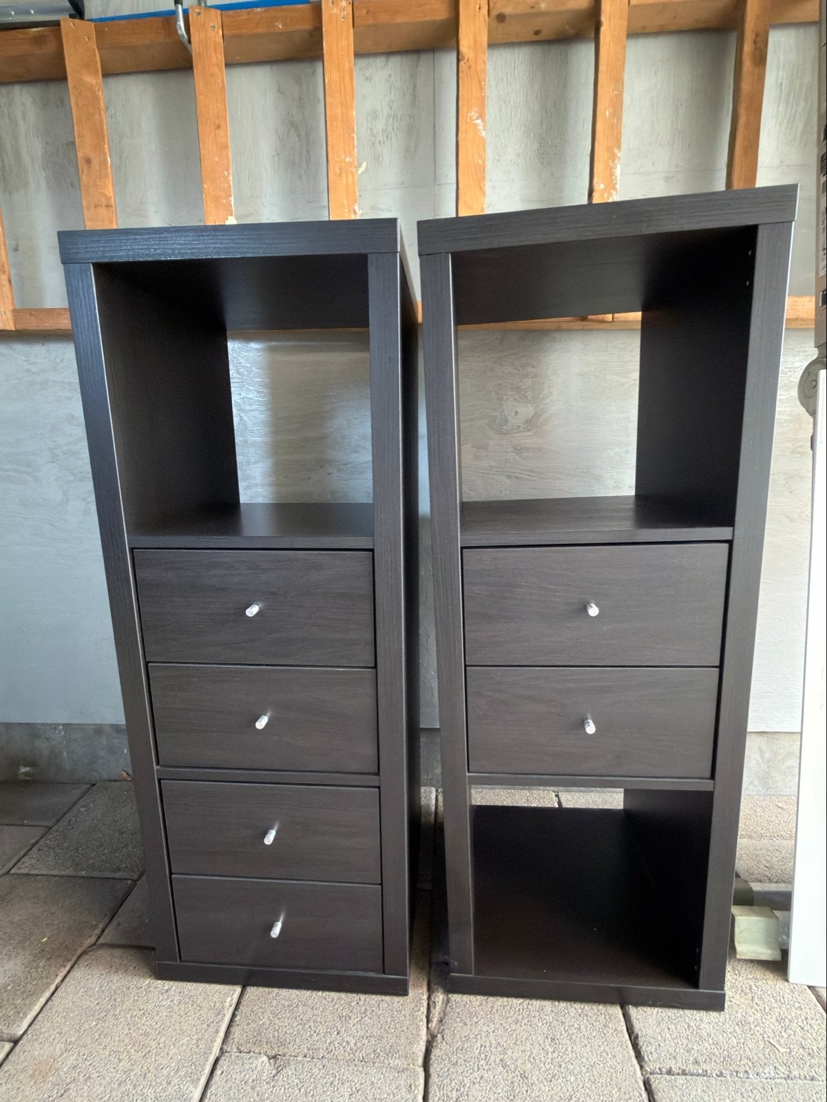 2x IKEA KALLAX | 1 x 3 vakken | incl. lade-inzetten, Ophalen, Zo goed als nieuw