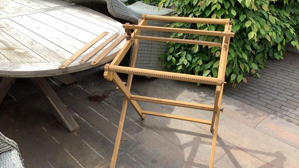 Houten borduurraam / weefgetouw, Ophalen of Verzenden, Gebruikt, Overige typen