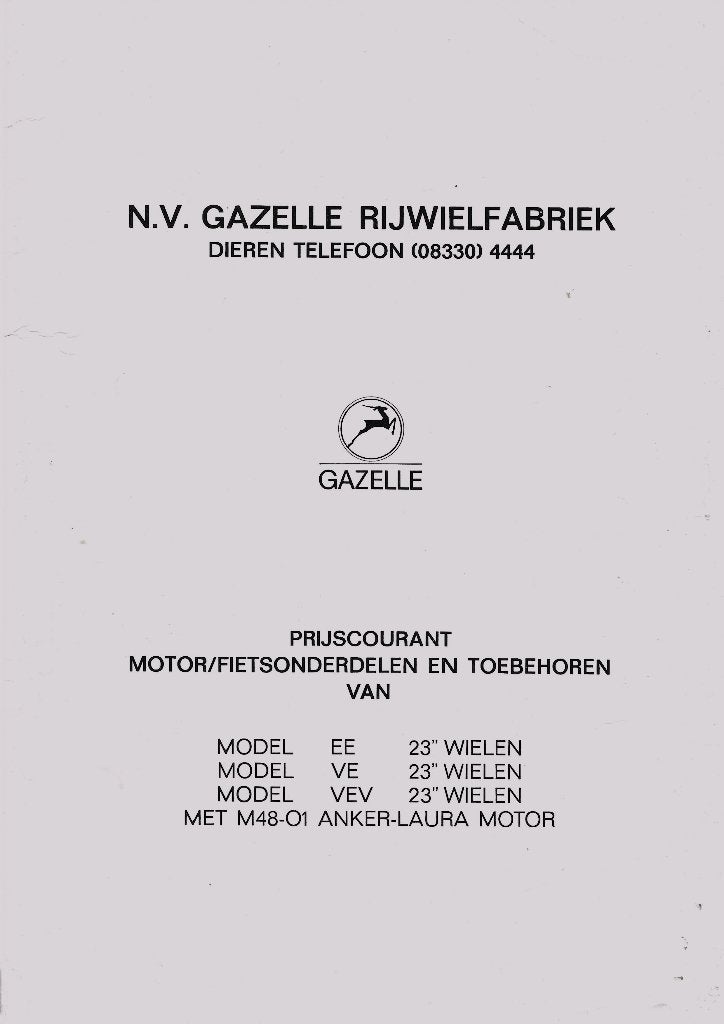 Gazelle motor fietsonderdelen EE VE VEV M48 Anker Laura, Verzenden, Zo goed als nieuw