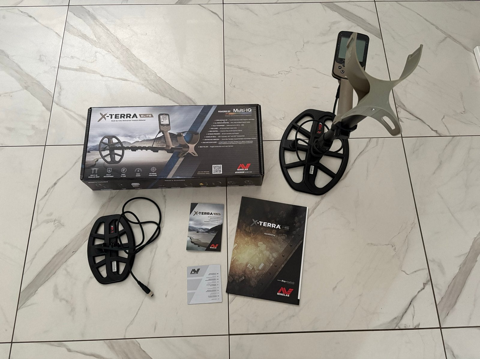 Minelab X-Terra Elite metaaldetector incl. accessoires, Hobby en Vrije tijd, Metaaldetectors, Ophalen of Verzenden, Zo goed als nieuw