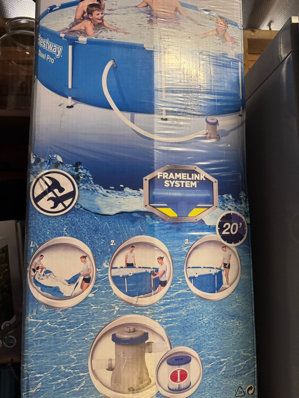 Zwembad 3 meter rond bestway, Ophalen, Zo goed als nieuw, Afdekzeil