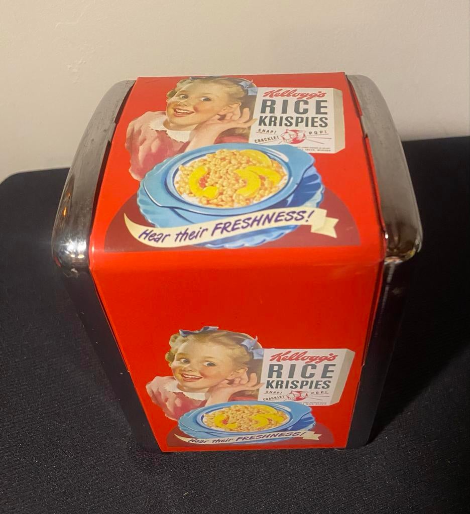 Vintage Kellogg's Rice Krispies Servettenhouder, Huis en Inrichting, Ophalen