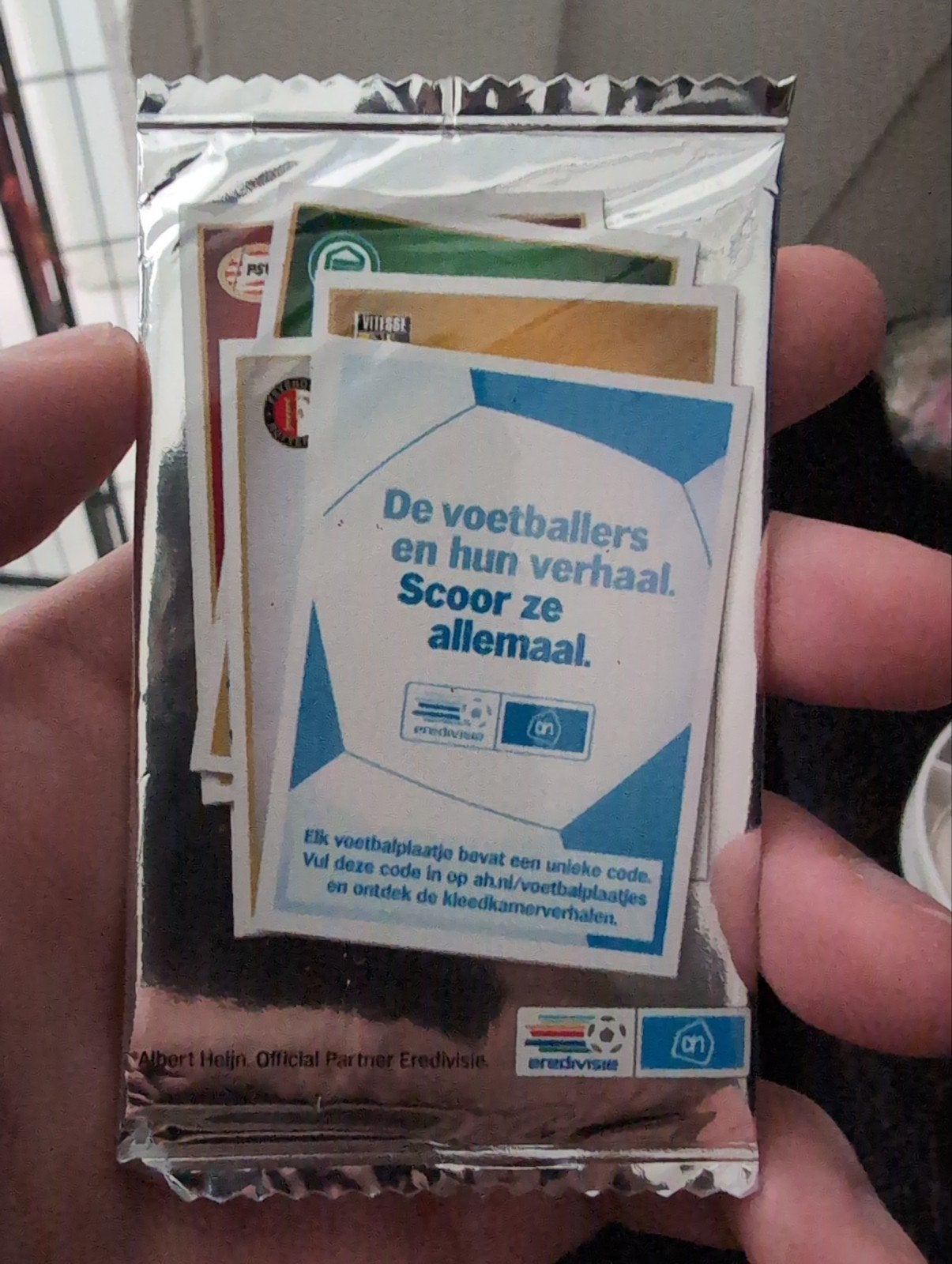 Ongeopend pakje antieke AH voetbalplaatjes Eredivisie, Ophalen of Verzenden, Nieuw, Overige binnenlandse clubs, Poster, Plaatje of Sticker