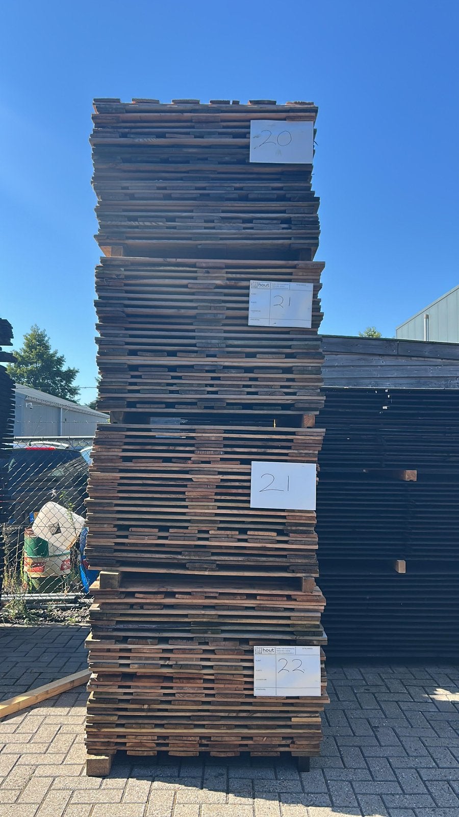 50 stuks tuinplanken hekjes 100x100 cm, Doe-het-zelf en Verbouw, Hout en Planken, Ophalen, Minder dan 25 mm, Nieuw, Pallet