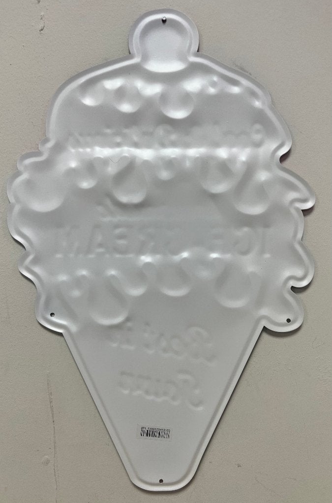 Ice Cream ijs reclamebord van metaal relief metalen wandbord, Info@deconoord.nl, Deco Noord, Nieuw, Ophalen of Verzenden