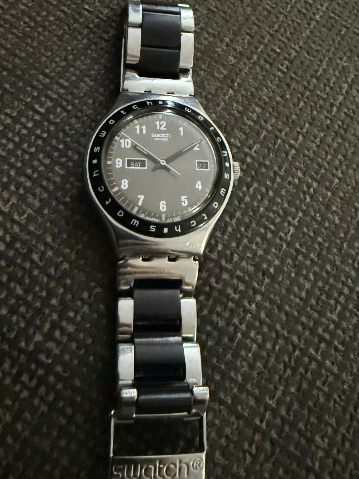 Swatch Irony Mahagany horloge 2000 vintage, Sieraden, Tassen en Uiterlijk, Horloges | Heren, Ophalen of Verzenden, Gebruikt, Swatch
