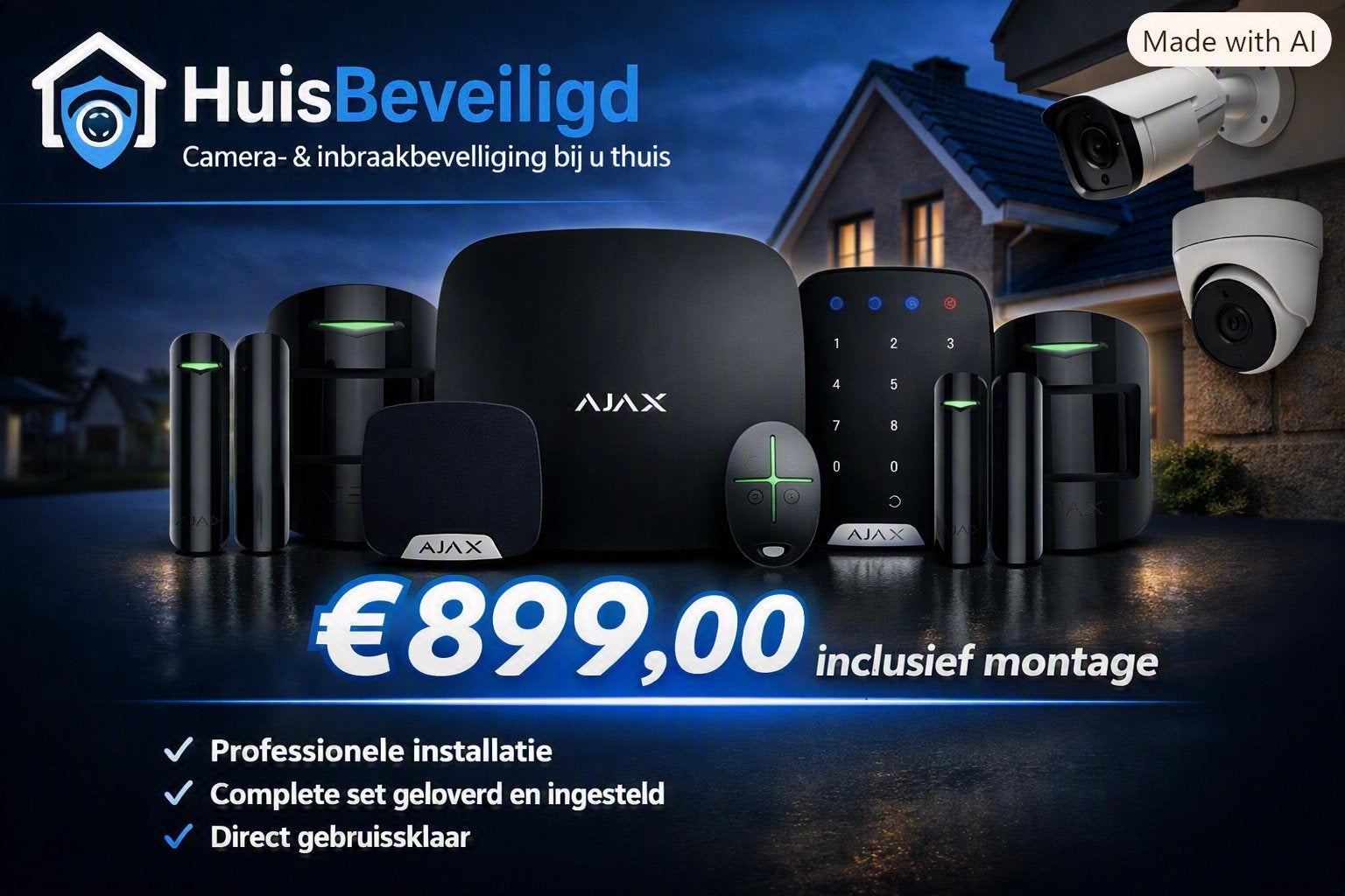 Camera - Slimme deurbel - Inbraakbeveiliging voor woonhuis, Ophalen, Nieuw, Buitencamera