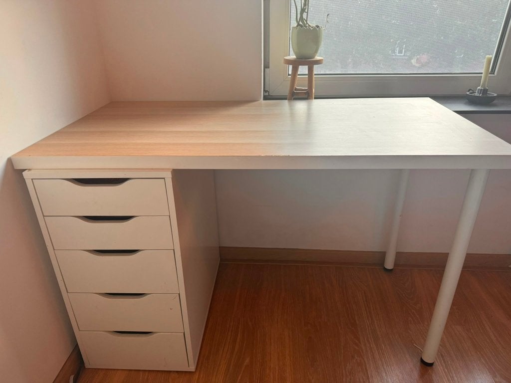 LAGKAPTEN / ALEX Bureau, Huis en Inrichting, Bureaus, Gebruikt, Bureau-kast combinatie, IKEA, Hout, Met lades, Opbergruimte, Ophalen