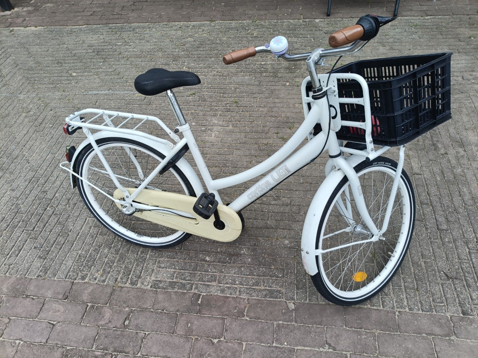 Cortina L4 Meisjesfiets - 24 inch, krat, Ophalen, Gebruikt, Overige merken, Versnellingen