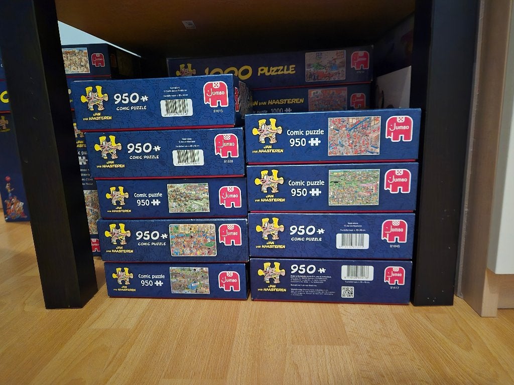 35 Van Haasteren puzzels, Ophalen of Verzenden, 500 t/m 1500 stukjes, Zo goed als nieuw, Legpuzzel
