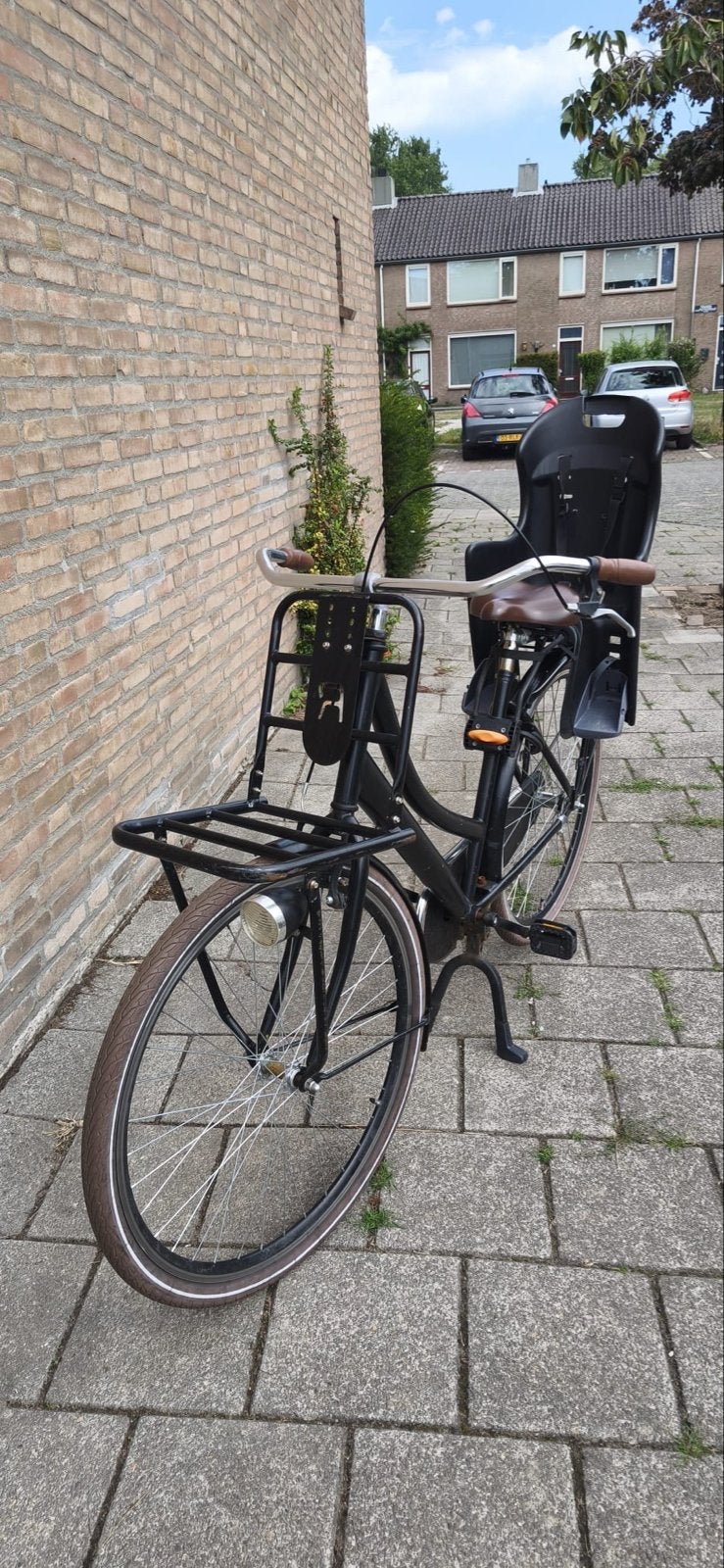 Fiets met kinderzitje, Fietsen en Brommers, Fietsen | Dames | Damesfietsen, Terugtraprem, Ophalen, Overige merken, 53 tot 56 cm