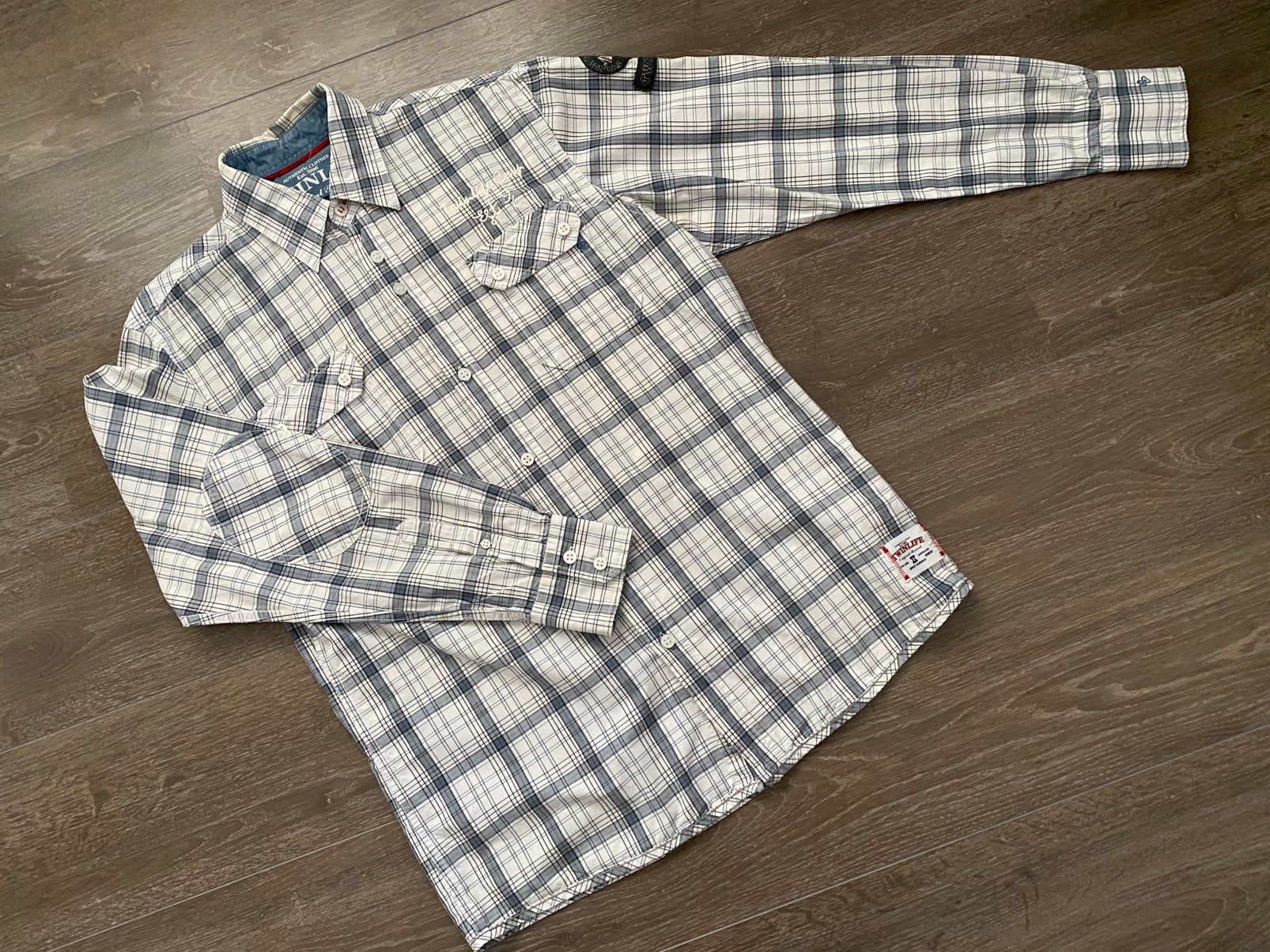 Heren overhemd maat L van TWINLIFE (zie rug!)., Meerkleurig, Ophalen of Verzenden, Halswijdte 41/42 (L), Twinlife