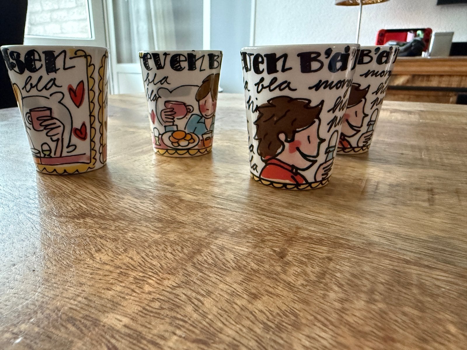 4 eierdopjes even bijlletsen blond amsterdam, Ophalen, Blond Amsterdam, Overige typen, Zo goed als nieuw