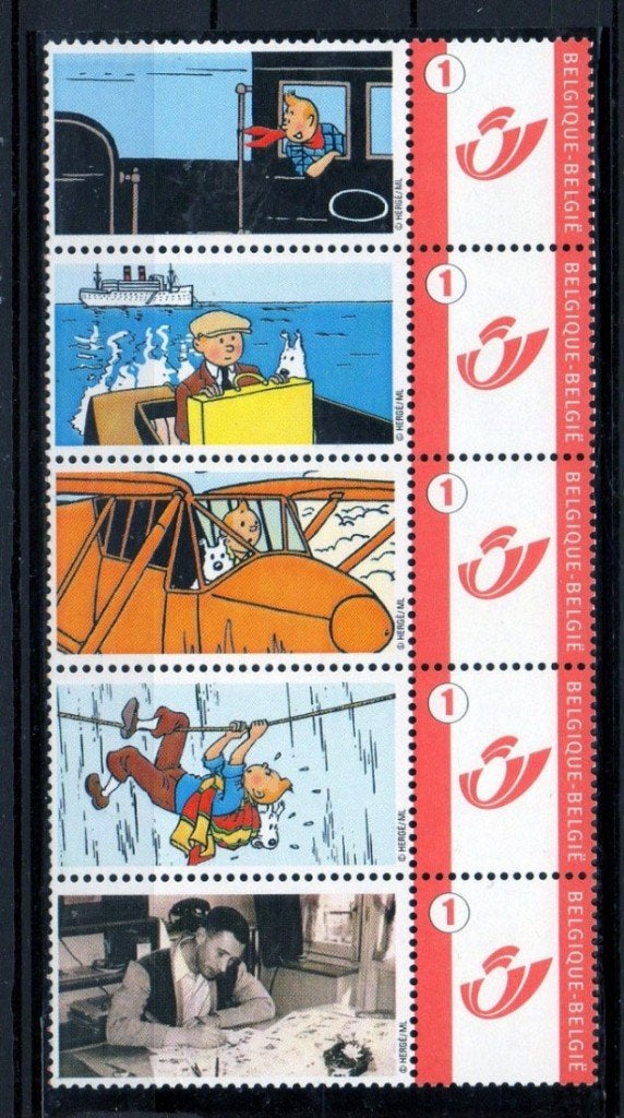 Belgie duostamps duo Kuifje Hergé Tintin MNH, Postzegels en Munten, Verzenden, Postfris