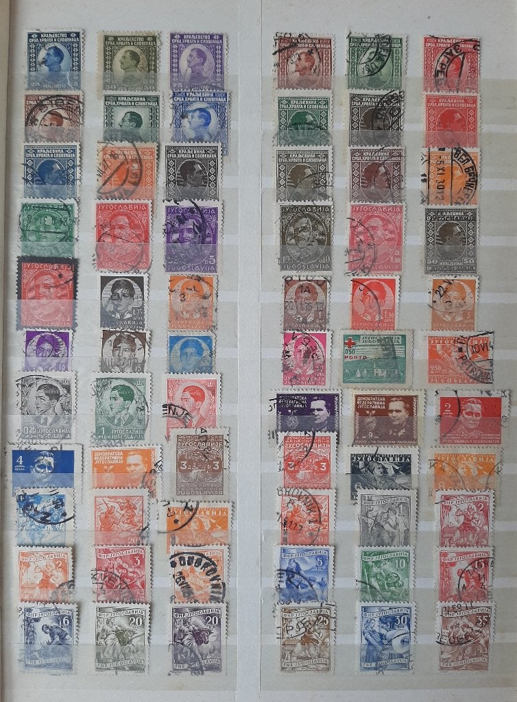 Verzameling Oude Klassieke Postzegels Joegoslavië Nr. 4 Gest, Ophalen, Joegoslavië, Gestempeld