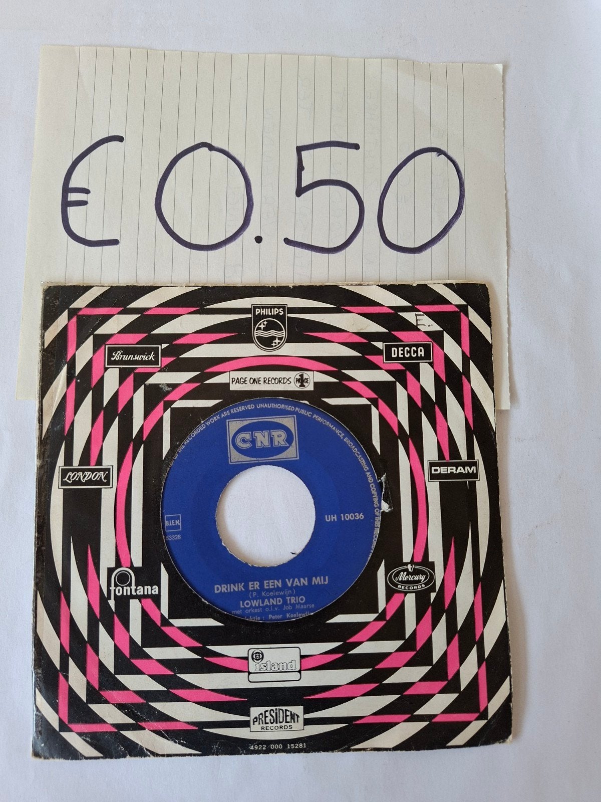 Lowland Trio, Ophalen of Verzenden, Gebruikt, 7 inch, Levenslied of Smartlap