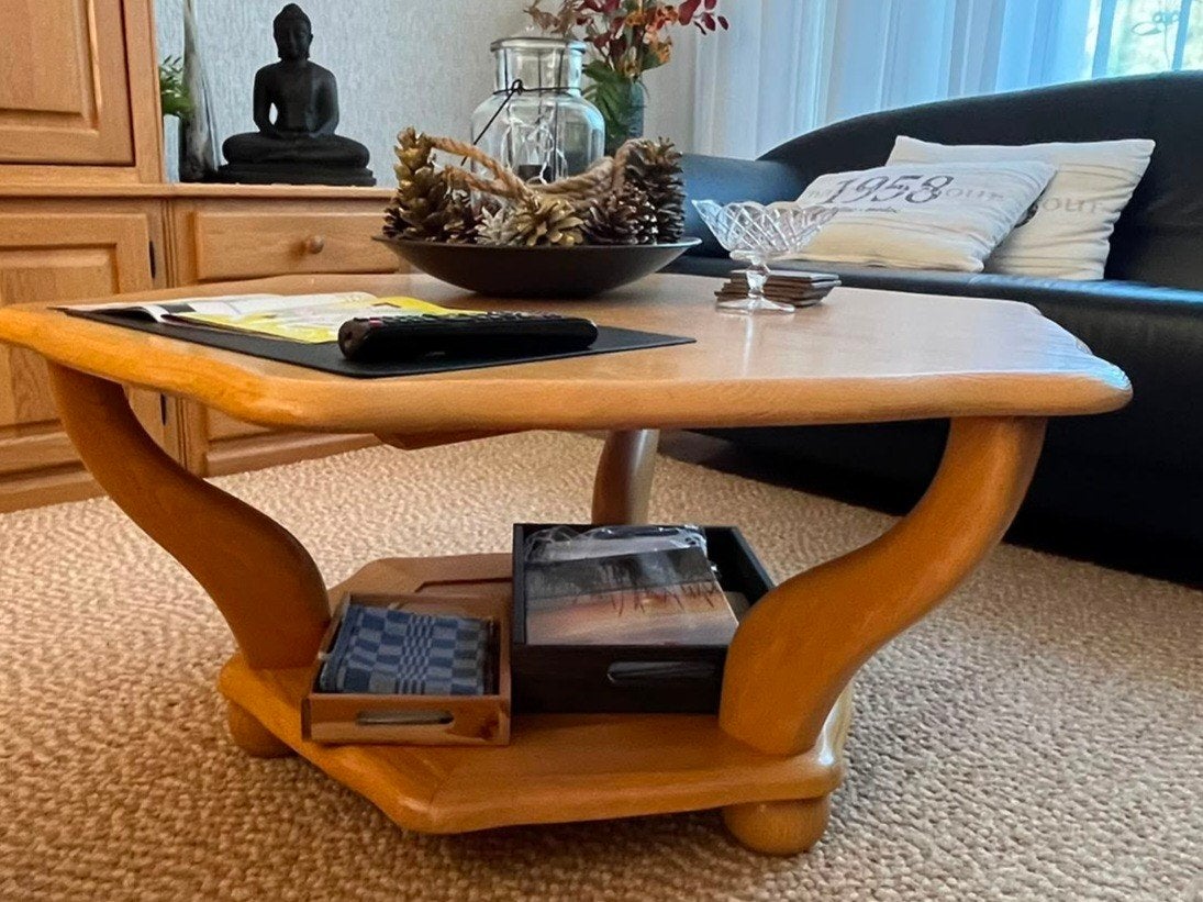 Te koop salontafel!, Ophalen, Rond, 100 tot 150 cm, 50 tot 100 cm