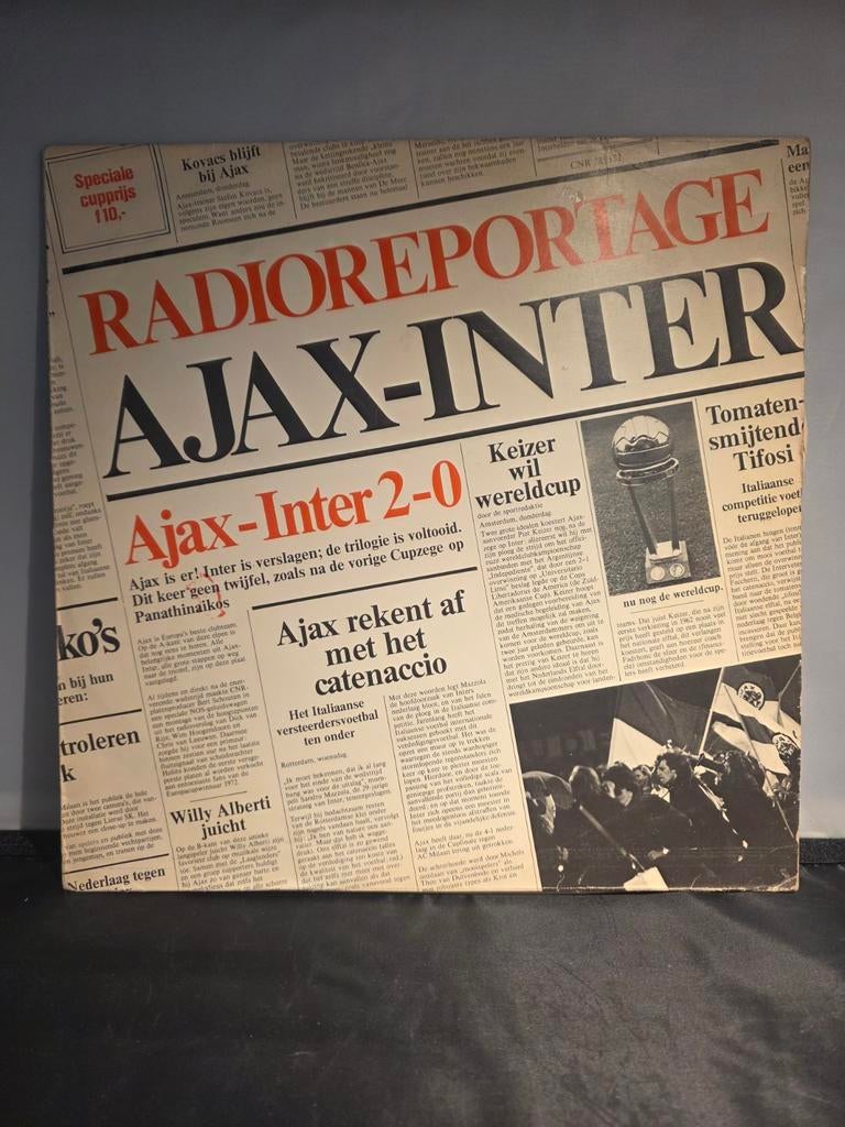 Ajax-Inter Radio Reportage - Historische Krant, Boeken, Tijdschriften en Kranten, Ophalen of Verzenden, Gelezen, Krant