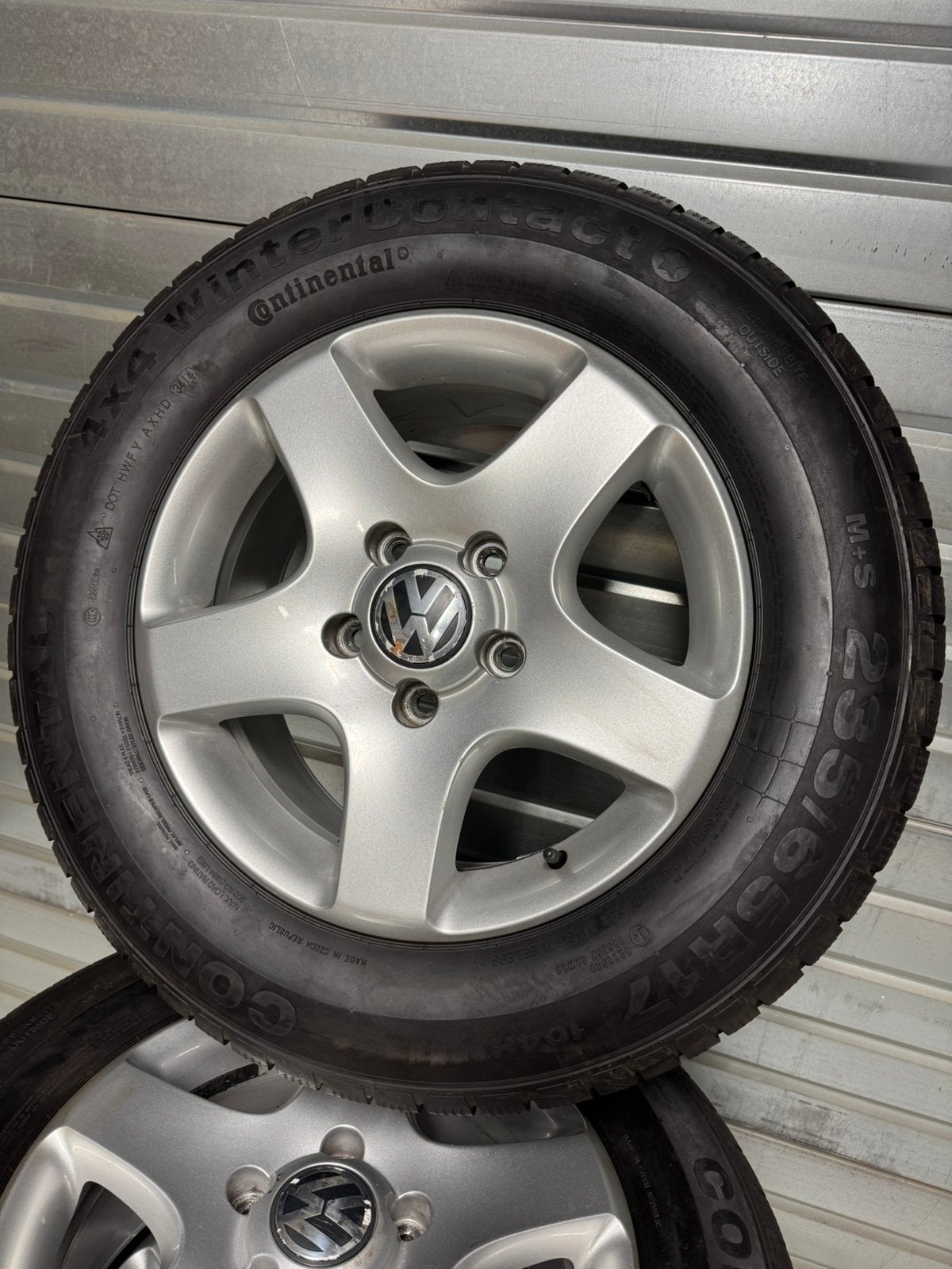 17” winterset VW Touareg 5x130 met 235/65R17 Continental, Auto-onderdelen, Banden en Velgen, Gebruikt, Banden en Velgen, 17 inch
