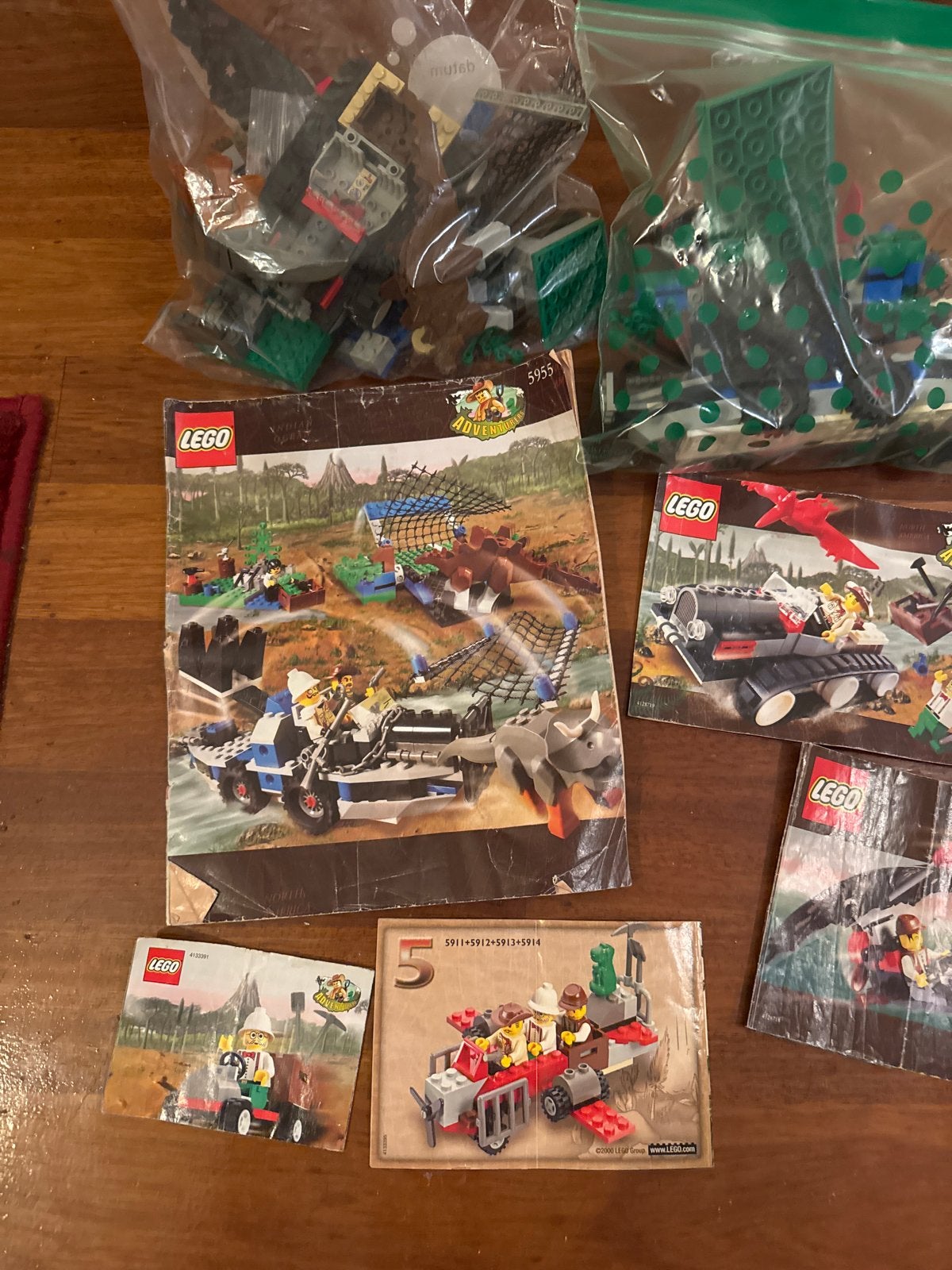 Lego Adventurers sets 5955, 5921, 5934, 5913 met instructies, Gebruikt, Overige thema's, Lego, Ophalen of Verzenden