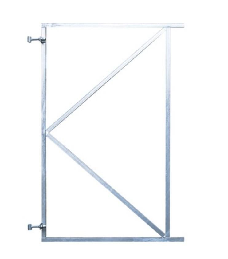 Gegalvaniseerde poortframe , met verstelbare scharnieren, Ophalen, Steigerhoutdesign, Lepelstraat, Info@steigerhoutdesign.nl