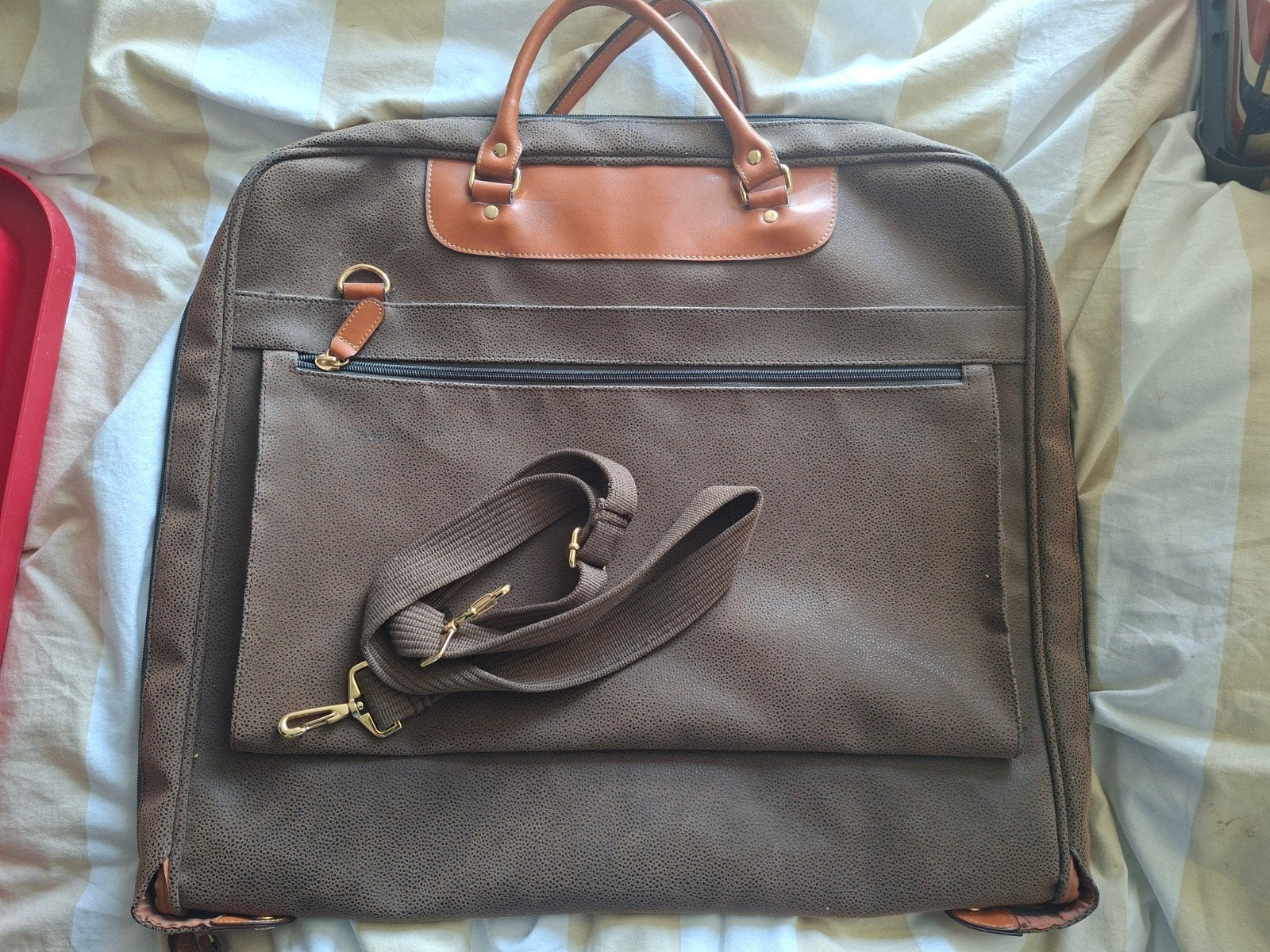 Reiskledingtas garment bag bruin voor pakken jurken etc, Ophalen of Verzenden, Zo goed als nieuw, Bruin