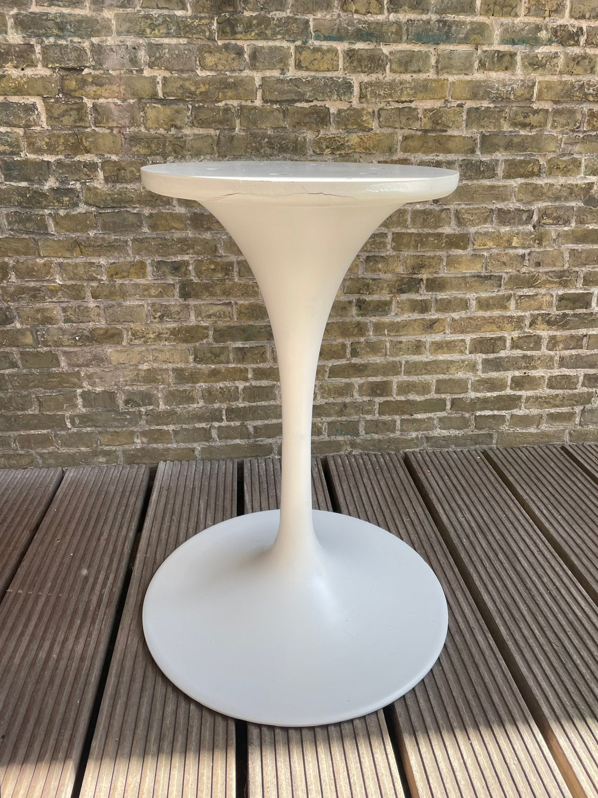 Aluminium gegoten tafelpoot tulip, Huis en Inrichting, Tafels | Eettafels, Ophalen, Gebruikt, Tot twee personen, 50 tot 100 cm