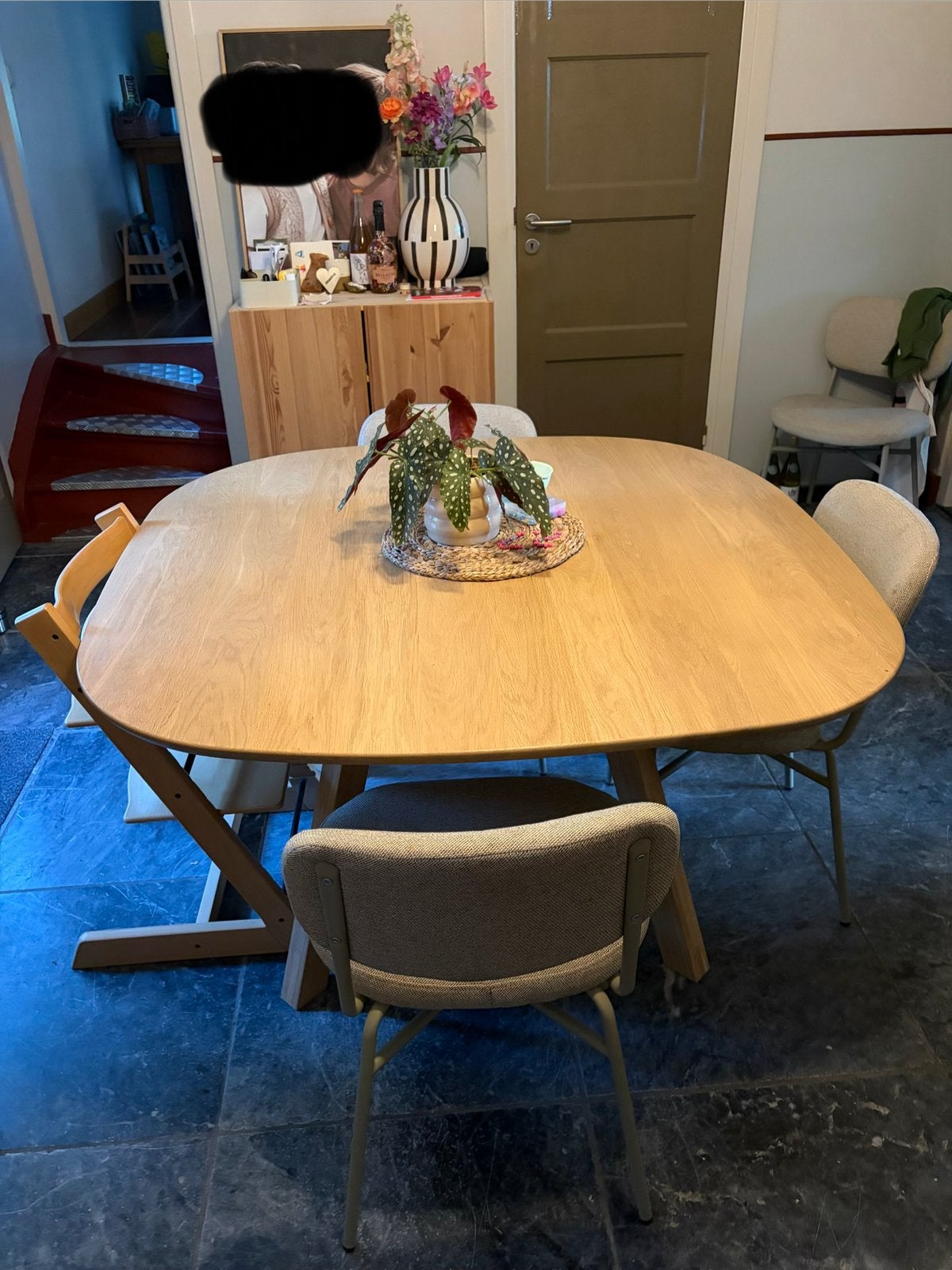 Woood eettafel/ tafel organisch vierkant 130x130cm., Ophalen, 100 tot 150 cm, 50 tot 100 cm, Zo goed als nieuw