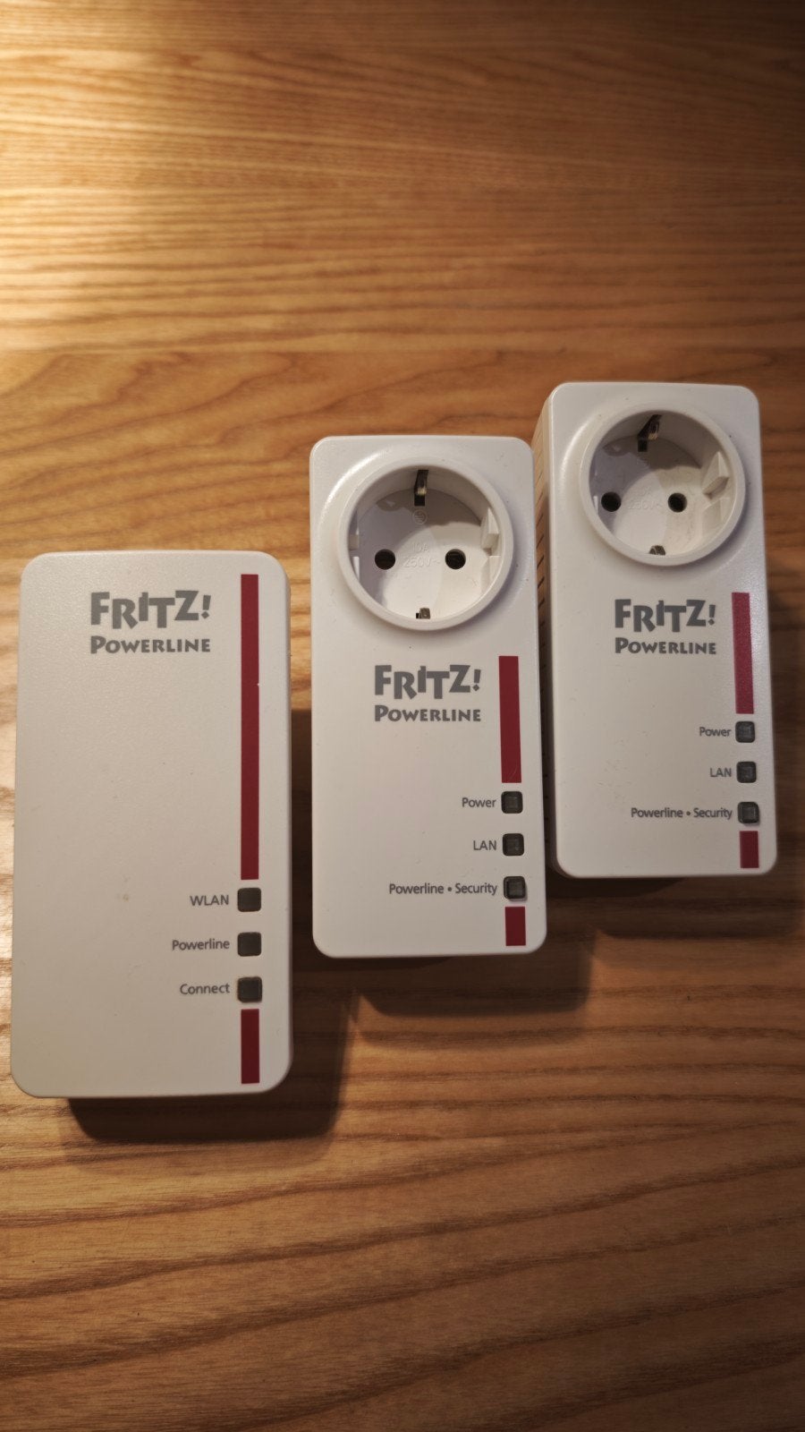 FRITZ!Powerline set – 3 adapters – 1260E + 2 1220E, Computers en Software, Powerlines, Ophalen of Verzenden, Zo goed als nieuw