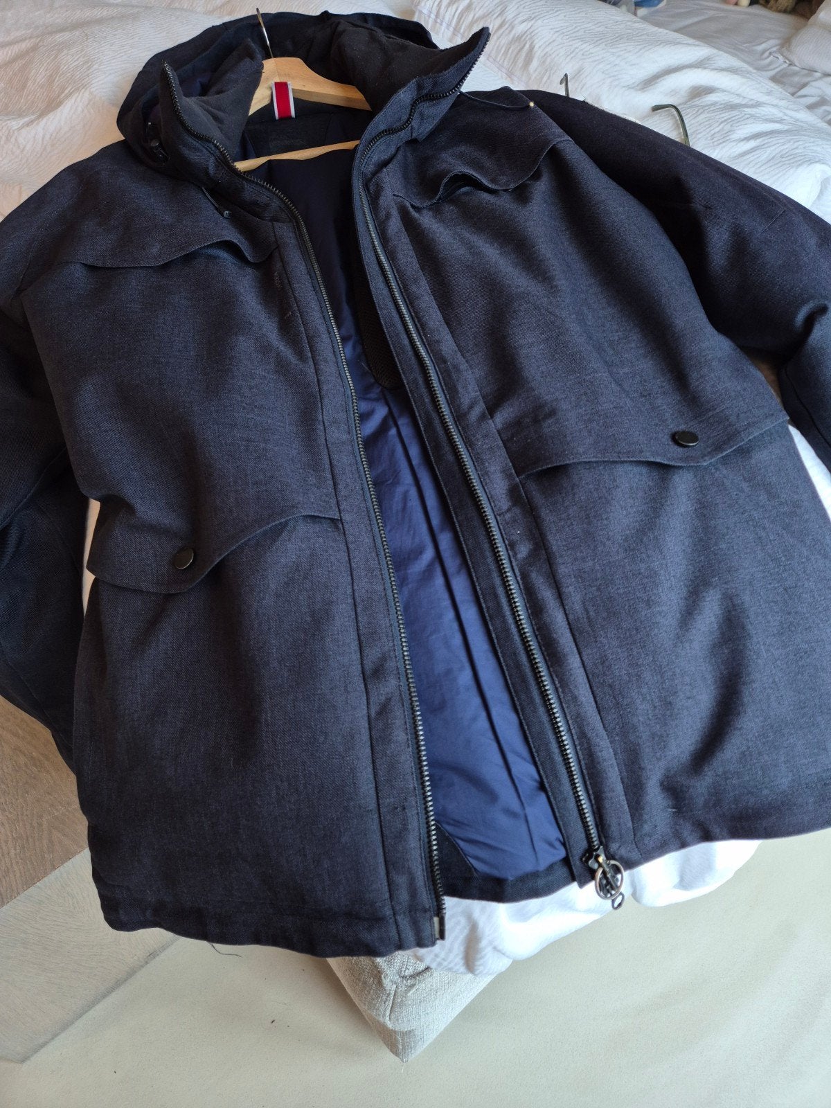 Helly Hansen  winter herenjas jeansblauw XXL mooie staat, Helly Hansen, Overige maten, Gedragen, Verzenden