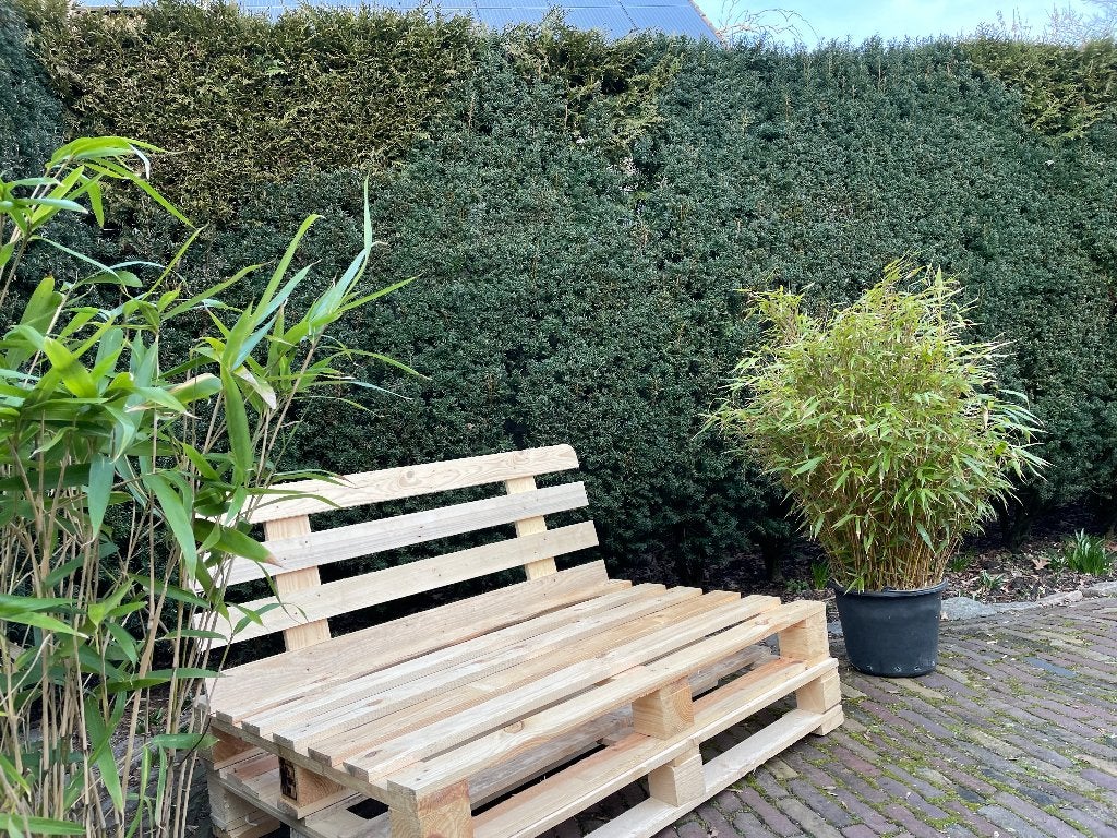 pallet bank, Doe-het-zelf en Verbouw, Hout en Planken, Ophalen, Zo goed als nieuw, 50 mm of meer, Minder dan 200 cm