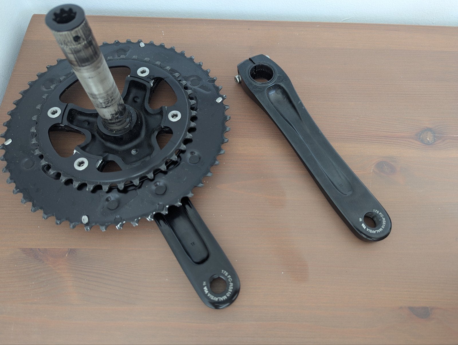 Shimano RS510 Crankstel 175mm - Zo goed als nieuw, Ophalen of Verzenden, Zo goed als nieuw, Crankstel of Pedalen, Shimano