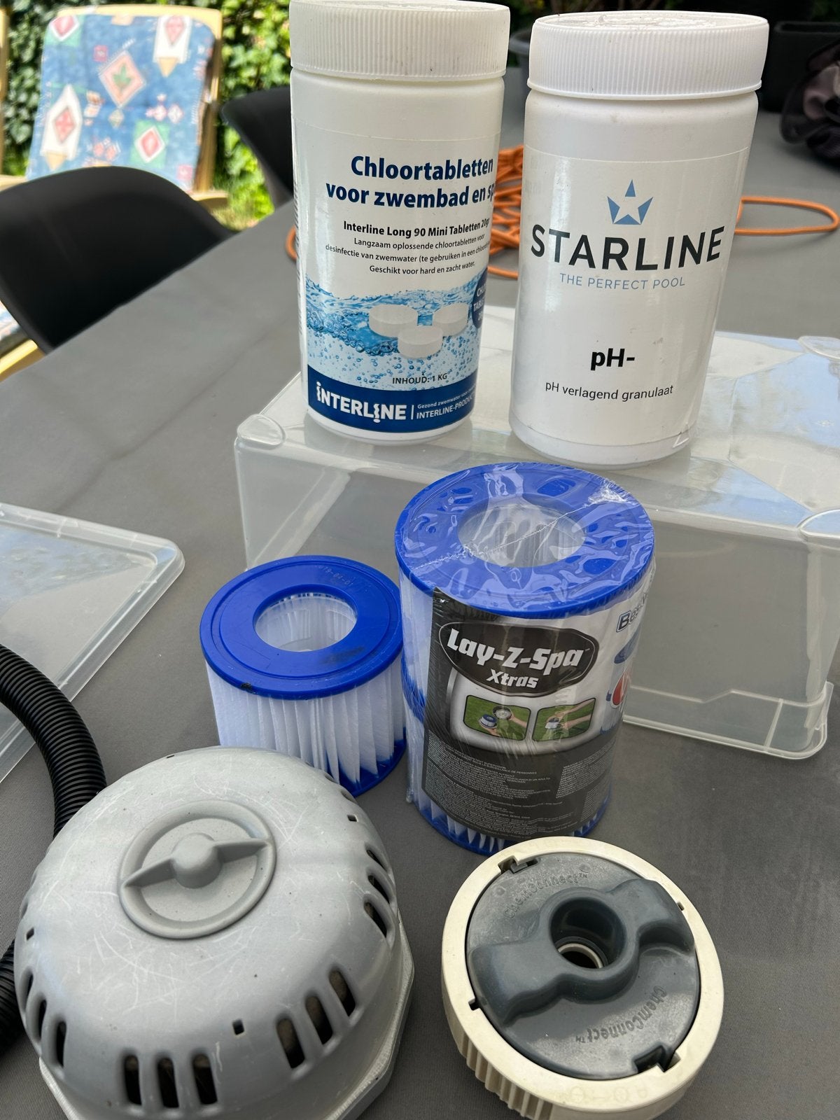 Lay-Z-Spa accessoires: chloor, pH-, filters, pomp onderdelen, Tuin en Terras, Zwembad-toebehoren, Ophalen, Zo goed als nieuw, Filter