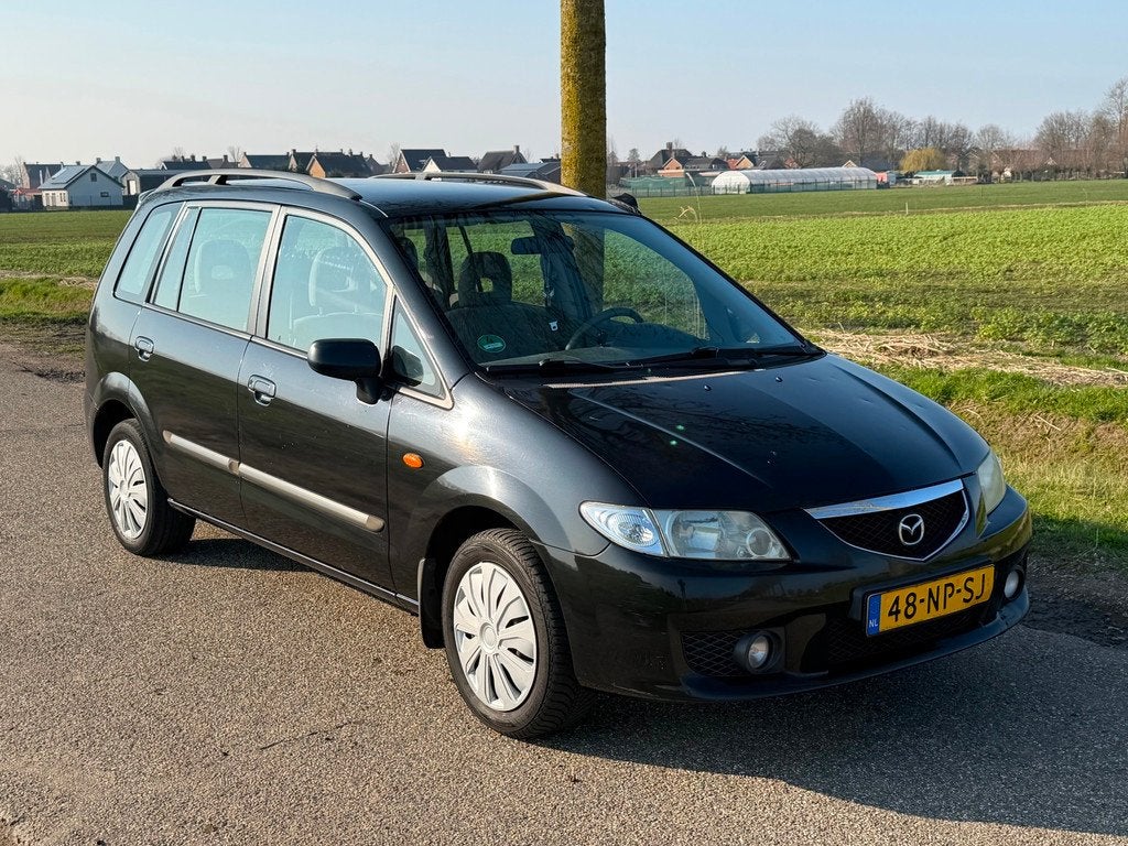 Mazda Premacy 2.0i Active Airco NAP APK 03-2027, Auto's, Mazda, Stof, Gebruikt, Zwart, 4 cilinders