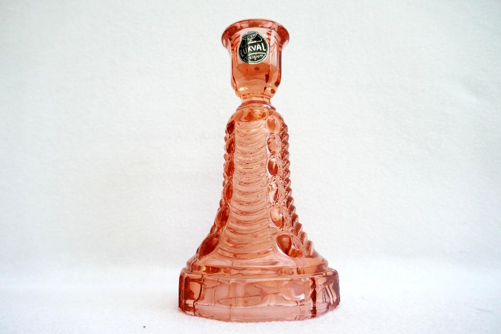 Val Sint Lambert - luxval kandelaar Edward - Art Deco, Ophalen of Verzenden, Glas