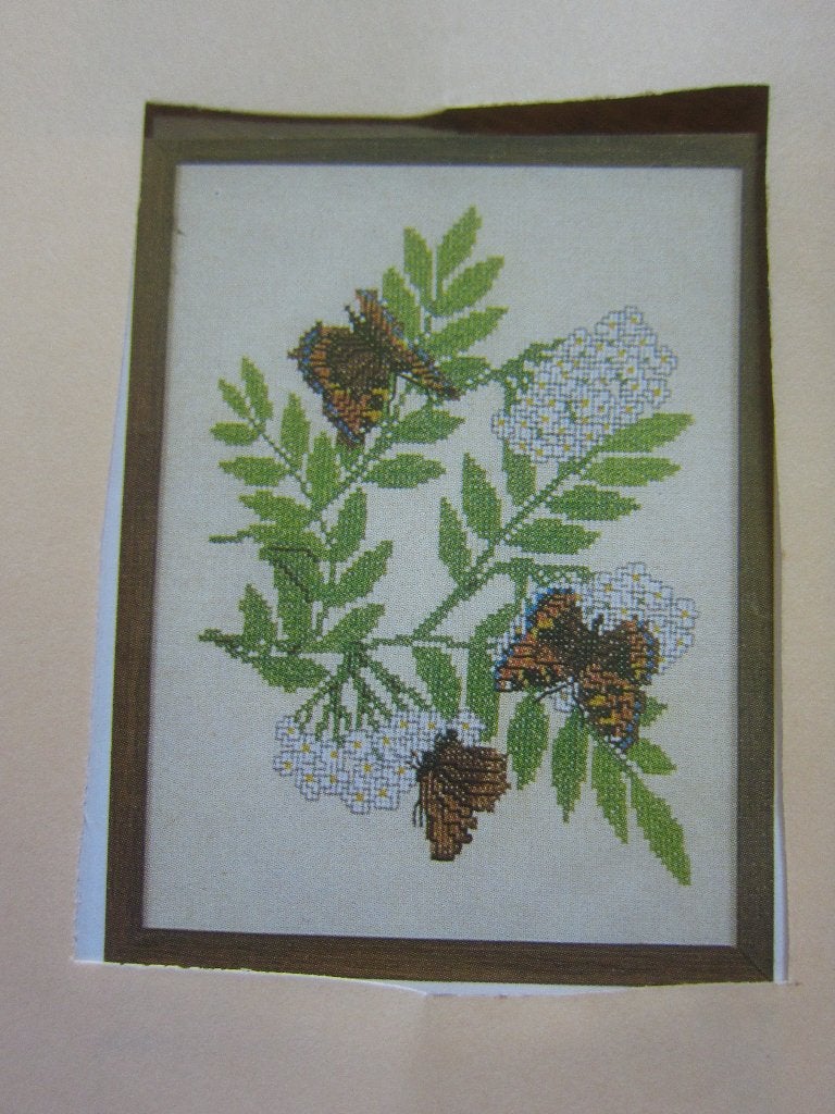 borduurpatroon VLINDERS en BLOEMEN, Ophalen of Verzenden, Zo goed als nieuw, Handborduren, Patroon